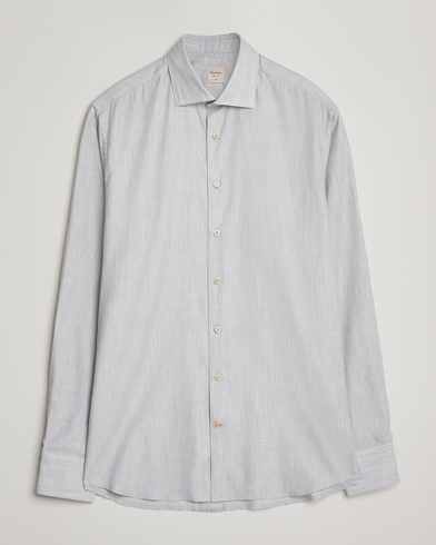 Stenströms Regular Fit Brushed Mini Herringbone Shirt Grey – Grey
