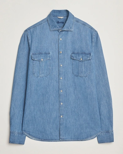 Stenströms Regular Fit Pocket Denim Shirt Blue – Blue