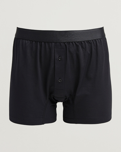 Zimmerli of Switzerland Mercerized Cotton Boxer Briefs Black at