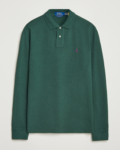 Polo Ralph Lauren Custom Slim Fit Long Sleeve Polo Scotch Pine Heather – Green
