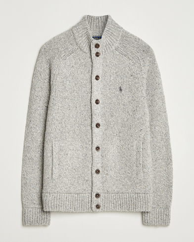 Polo Ralph Lauren Wool Blend Button Cardigan Grey Marl – Grey