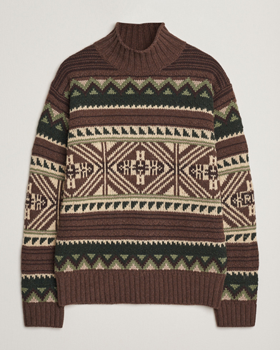 Polo Ralph Lauren Wool Cotton Blend Sweater Brown Combo – Brown