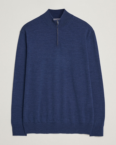 Charles Tyrwhitt Pure Merino Zip Neck Jumper Ink Blue – Blue