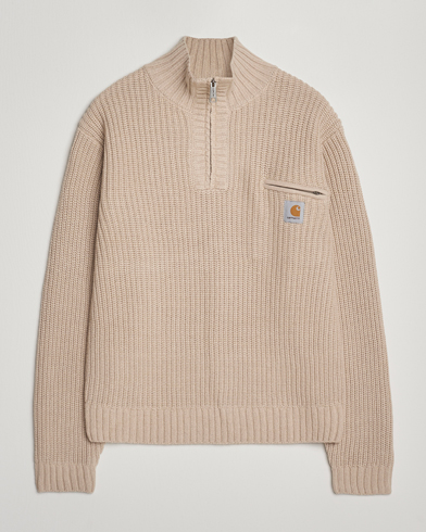 Fred Perry Half Zip Sweatshirt Oatmeal at CareOfCarl.com