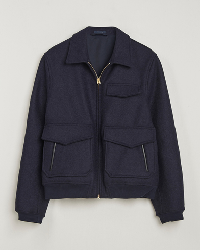 A.P.C. Chase Wool Bomber Jacket Dark Navy at CareOfCarl.com