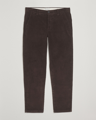 KnowledgeCotton Apparel Chuck Regular Cord Trousers Chocolate - Size: W30L32