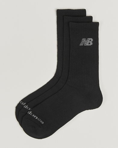 New Balance Running 3-Pack Performance Cotton Socks Black – Black