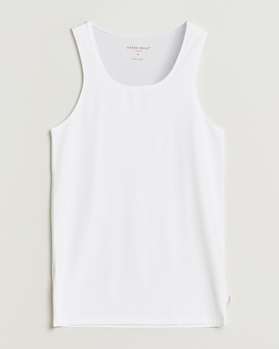 Zimmerli of Switzerland Ribbed Mercerized Cotton Tank Top White at