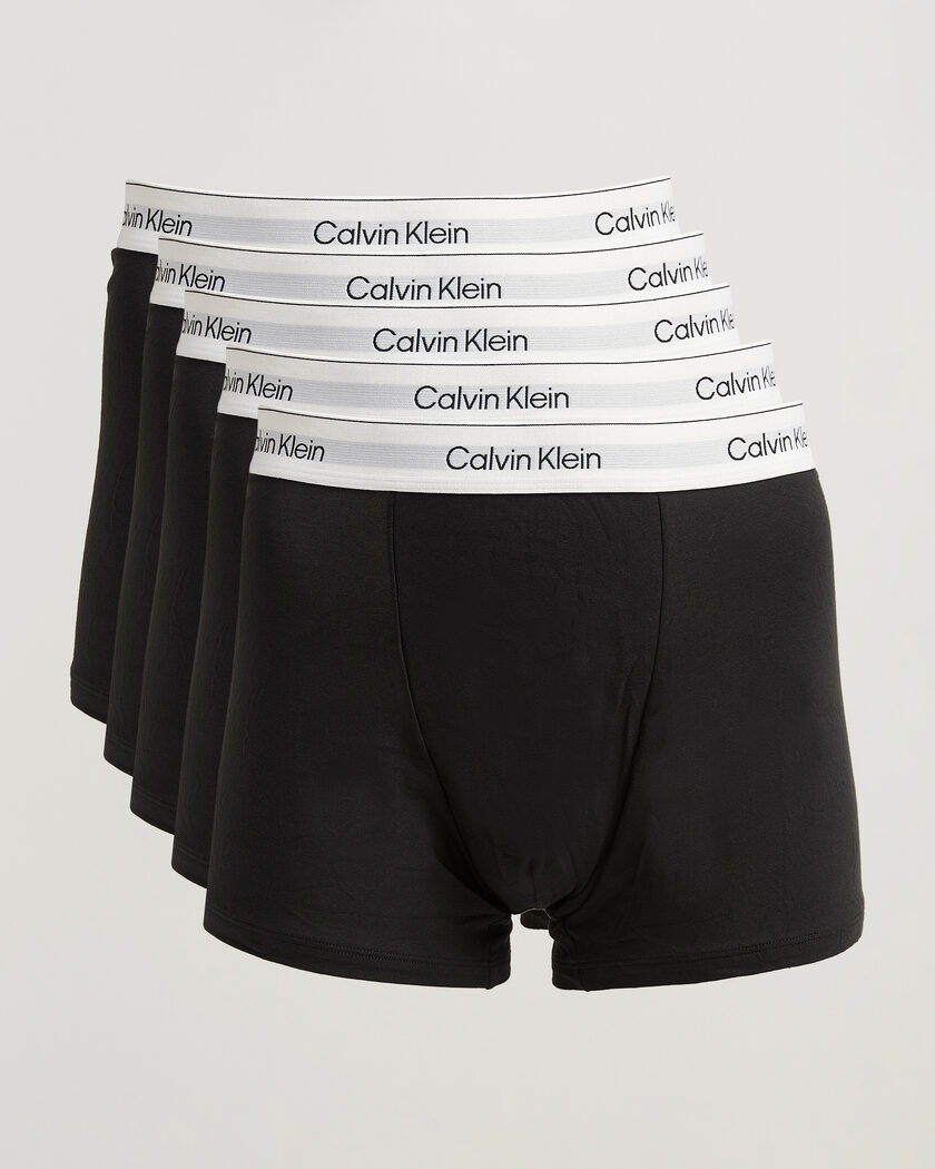 Calvin Klein 5-Pack Icon Cotton Stretch Relaxed Trunk Black – Black