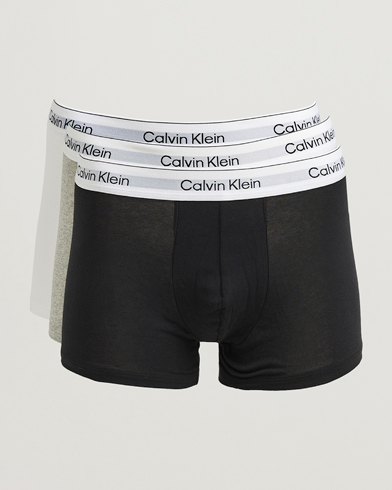 Calvin Klein 3-Pack Icon Cotton Stretch Trunk Grey/Black/White – Black