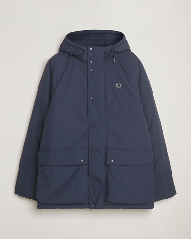 Fred Perry Stockport Padded Hooded Jacket Dark Airforce – Blue