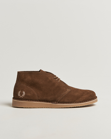 Fred Perry Dawson Mid Suede Nut Flake at CareOfCarl.com