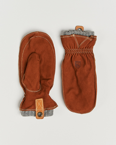 Hestra Oden Nubuck Wool Lined Mitt Cognac – Brown