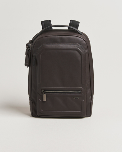 Mismo M/S Nylon Backpack Navy/Dark Brown at CareOfCarl.com