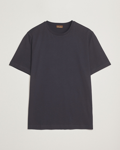 Zimmerli of Switzerland Sea Island Cotton Crew Neck T-shirt Navy