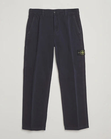 Stone Island Panama Cotton Old Effect Trousers Ink - Size: W34