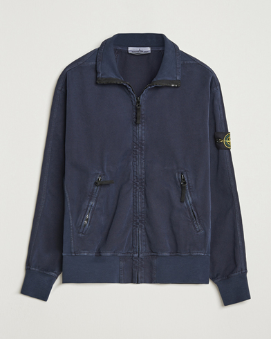 Stone Island Organic Panama Cotton Track Jacket Ink – Blue