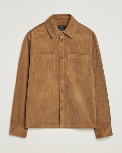 A.P.C. Leon Corduroy Overshirt Brown – Brown