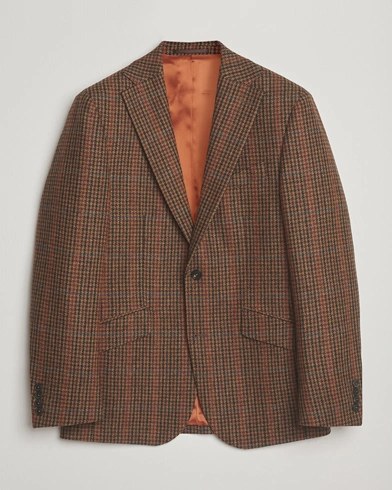 Walker Slater Edward Lambswool Dogtooth Blazer Brown – Brown