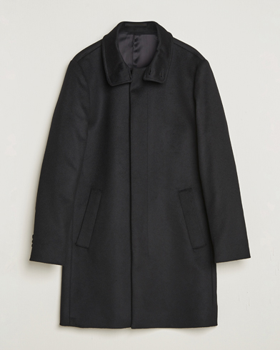 Tiger of Sweden Aleric Wool/Cashmere Stand Up Coat Black – Black