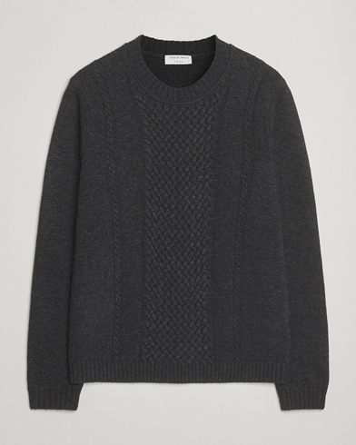 Inis Meáin Fishnet Linen Sweater Stone at CareOfCarl.com