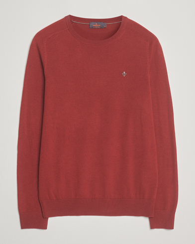 Gran Sasso Merino Fashion Fit Crew Neck Pullover Burgundy at