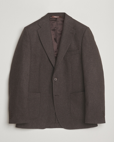 Morris Flannel Wool Blazer Brown – Brown