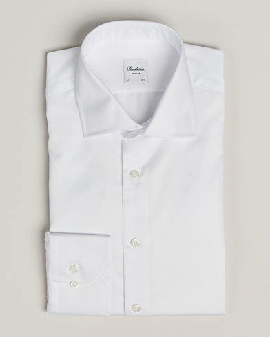 Stenströms Regular Fit Cotton Twill Shirt White – White