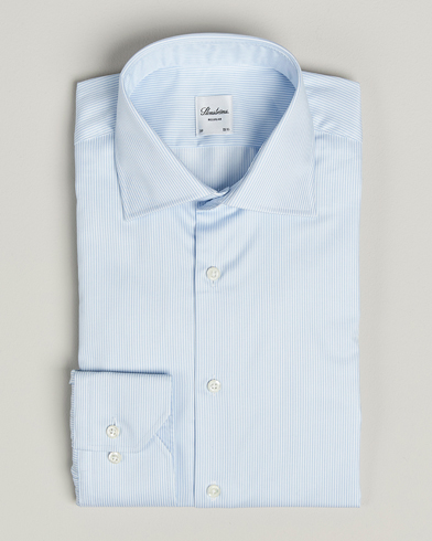 Stenströms Regular Fit Thin Stripe Shirt White/Blue – Blue