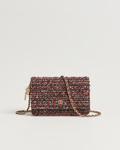Chanel Pre-Owned Tweed Wallet On Chain Red – Red