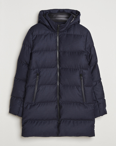 MooRER Vermont Waterproof Padded Parka Navy at CareOfCarl.com