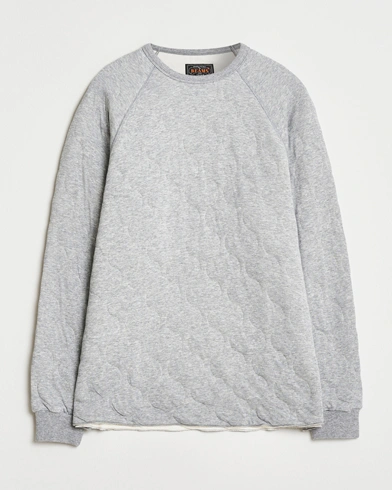 BEAMS PLUS MIL Quilt Crew Neck Grey - Size: L