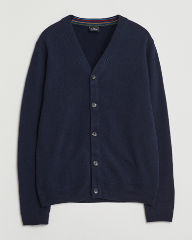 PS Paul Smith Merino Knitted Cardigan Blue – Blue