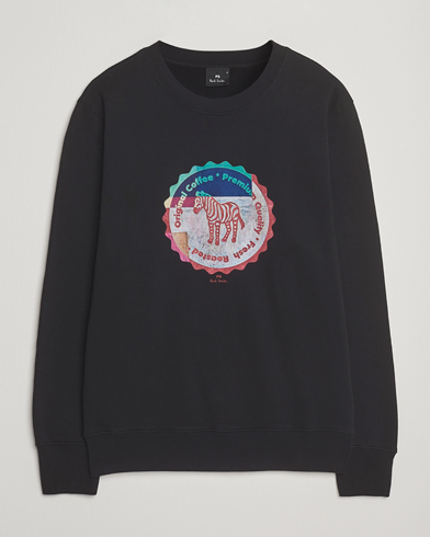 PS Paul Smith Zebra Bottle Top Crew Neck Sweatshirt Black – Black