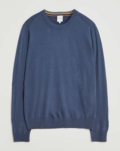 Stone Island Ribbed Soft Organic Cotton Crewneck Navy Blue