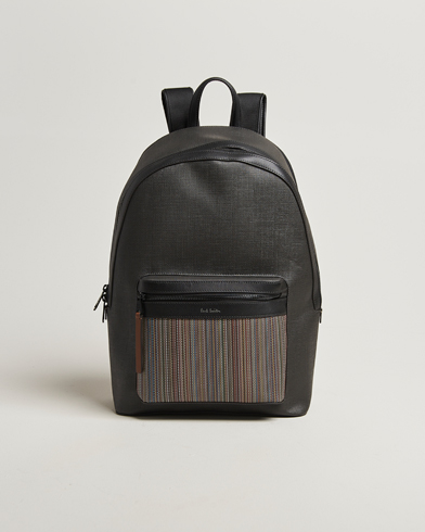 Mismo M/S Nylon Backpack Navy/Dark Brown at CareOfCarl.com