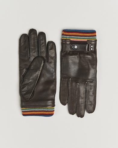 Giorgio Armani Lamb Leather Gloves Black at CareOfCarl.com