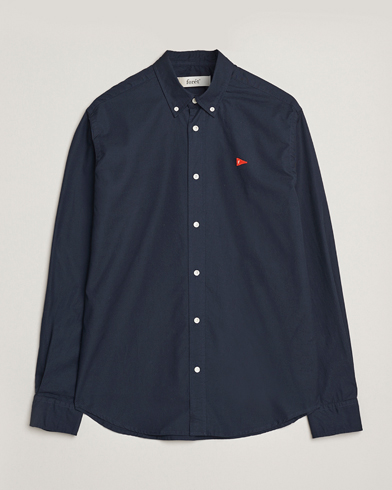 Forét Flag Regular Fit Oxford Shirt Navy – Blue