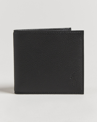 Polo Ralph Lauren Pebbled Leather Billfold Wallet Black – Black