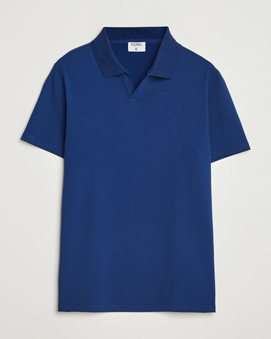 Filippa K Soft Lycra Polo T-Shirt Royal Navy – Blue