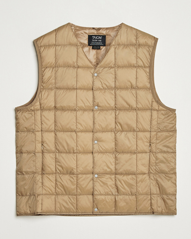 ☆cocoa☆【 TAION 】LONG DOWN GILET TAION High Neck Full Zip Lightweight Down Vest Dark Grey | Man