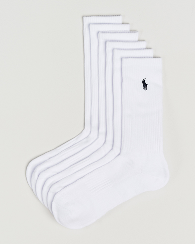 Polo Ralph Lauren 6-Pack Cotton Crew Socks White – White