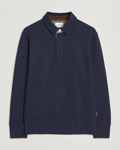 Thom Browne Rugby Stripe Long Sleeve Polo Light Blue at CareOfCarl.com