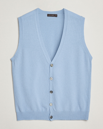 Drake's Fairisle Print Wool Vest Navy at CareOfCarl.com