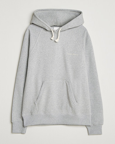 Nudie Jeans Gunde Logo Hoodie Grey Melange – Grey