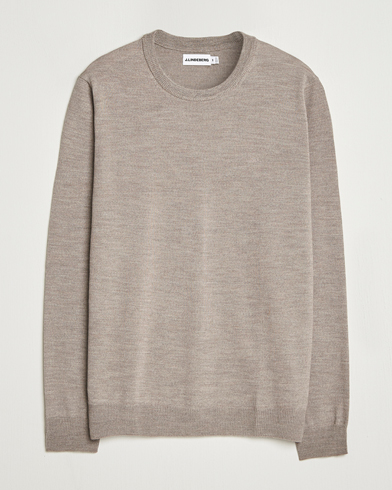 J.Lindeberg Keane Merino Crew Neck Brindle Melange – Beige