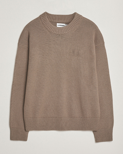J.Lindeberg Eddy Wool/Cotton Knitted Sweater Brindle – Brown