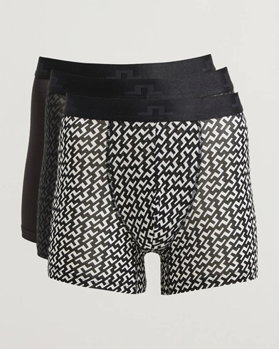 J.Lindeberg Bridge Lyocell Boxer Black Multi – Multi-colour