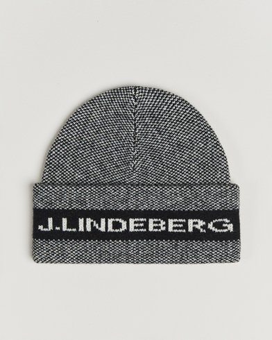 J.Lindeberg Ernie Beanie Black Melange – Black