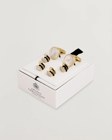 Amanda Christensen Cufflink & Shirt Studs Set Gold – gold